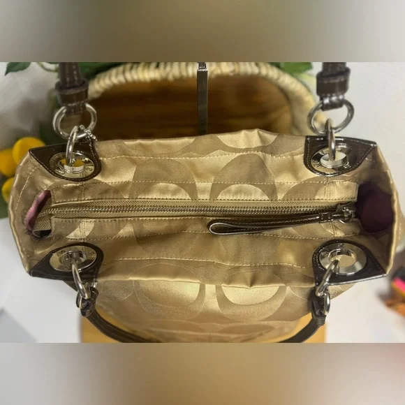 Coach Signature Alex Sateen Tote Bag D1249-20864M EUC - Picture 10 of 11